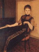 Fernand Khnopff Portrait of Maria van Rijckevorsel-Dommer van Poldersveldt oil painting reproduction